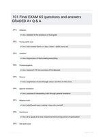 101 Final EXAM 65 questions and answers GRADED A+ Q & A