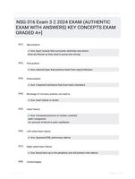 NSG-316 Exam 3 2 2024 EXAM (AUTHENTIC EXAM WITH ANSWERS) KEY CONCEPTS EXAM GRADED A+]