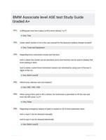 BMW Associate level ASE test Study Guide Graded A+