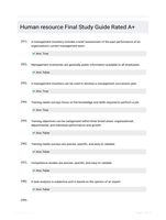 Human resource Final Study Guide Rated A+