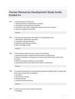 Human Resources Development Study Guide Graded A+