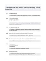 Alabama Life and Health Insurance Study Guide Rated A+