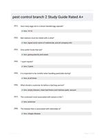 pest control branch 2 Study Guide Rated A+