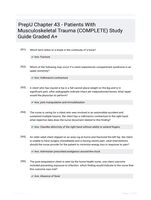 PrepU Chapter 43 - Patients With Musculoskeletal Trauma (COMPLETE) Study Guide Graded A+
