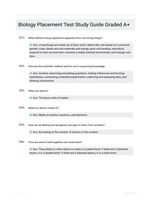 Biology Placement Test Study Guide Graded A+