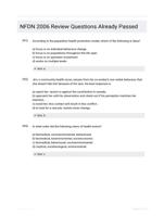 NFDN 2006 Review Questions QUESTIONS AND ANSWERS 100% VERIFIED A+ GUARANTEED