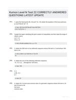 Kumon Level N Test 22 CORRECTLY ANSWERED QUESTIONS LATEST UPDATE