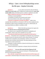 MN551  Quiz 7 2020 Pathophysiology across the life span latest version