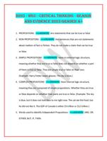 D265 - WGU - Critical Thinking - Reason and Evidence GRADED A+ 2024
