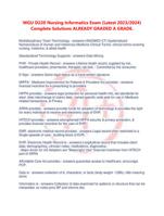 WGU D220 Nursing Informatics Latest Exam 2024