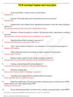 NUR nursing1 kaplan med surg Quiz 2024 Graded A +