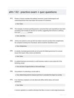 afm 132 - practice exam + quiz questions
