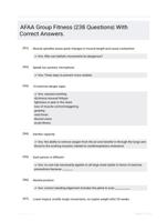 AFAA Group Fitness |238 Questions| With Correct Answers