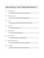 AAMI Anatomy 1 Unit 9 Study Guide Rated A+