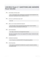 LOG BOLC Exam 2 1 QUESTIONS AND ANSWERS FULLY SOLVED