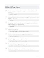 OSHA-10 Final Exam