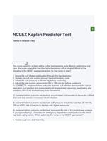 NCLEX Kaplan Predictor Test 2024