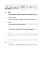NAS 2 Challenge Exam TCC Practice Test with complete Solutions