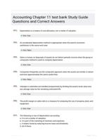 Accounting Chapter 11 test bank Study Guide Questions and Correct Answers