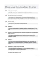 Clinical Annual Competency Exam - Fresenius