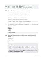 ATI-TEAS SCIENCE 2024 Already Passed