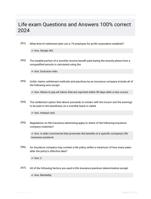 Life exam Questions and Answers 100% correct 2024