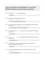 Core Final Exam Prep GRADED A+ (ACTUAL EXAM ) Questions and Answers (Solved)