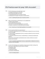 PSI Practice exam NJ prep  100% Accurate!!