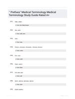 " Prefixes" Medical TerminologyMedical Terminology Study Guide Rated A+