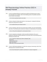 RN Pharmacology Online Practice 2023 A Already Passed