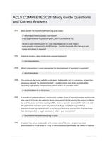 ACLS COMPLETE 2021 Study Guide Questions and Correct Answers