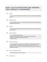 NUSC 1165 Final QUESTIONS AND ANSWERS 100% VERIFIED A+ GUARANTEED