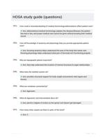 HOSA study guide (questions)