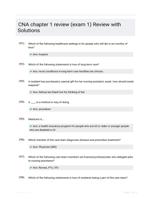 CNA chapter 1 review (exam 1) Review with Solutions