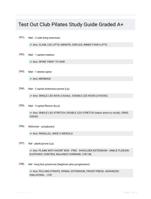Test Out Club Pilates Study Guide Graded A+