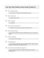 Test Out Club Pilates Study Guide Graded A+