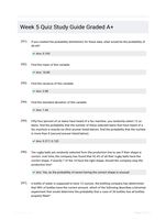 Week 5 Quiz Study Guide Graded A+