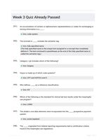 Week 3 Quiz Already Passed