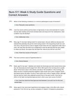 Nurs 511 Week 6 Study Guide Questions and Correct Answers