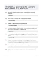 AFAB 120 Final QUESTIONS AND ANSWERS 100% VERIFIED A+ GUARANTEED