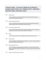 Vituity Scribe - Common Medical Conditions EXAM QUESTIONS (55 TERMS) WITH VERIFIED DEFINITIONS UPDATED 2024