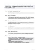 Final Exam Practice Test with complete Solutions