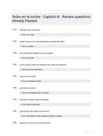 Robo en la noche - Captulo 8 - Review questions Already Passed