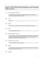 Exam 2 SCM 300 Davilla Questions and Answers 100% Correct