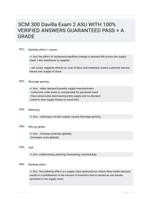 SCM 300 Davilla Exam 2 ASU WITH 100% VERIFIED ANSWERS GUARANTEED PASS + A GRADE