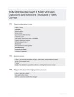 SCM 300 Davilla Exam 3 ASU Full Exam Questions and Answers ( Included ) 100% Correct