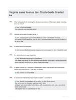 Virginia sales license test Study Guide Graded A+