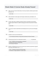 Waste Water D license Study Already Passed