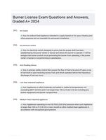 Burner License Exam Questions and Answers, Graded A+ 2024