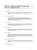 AIDA 181 - Big Data Analytics for Risk and Insurance Already Passed